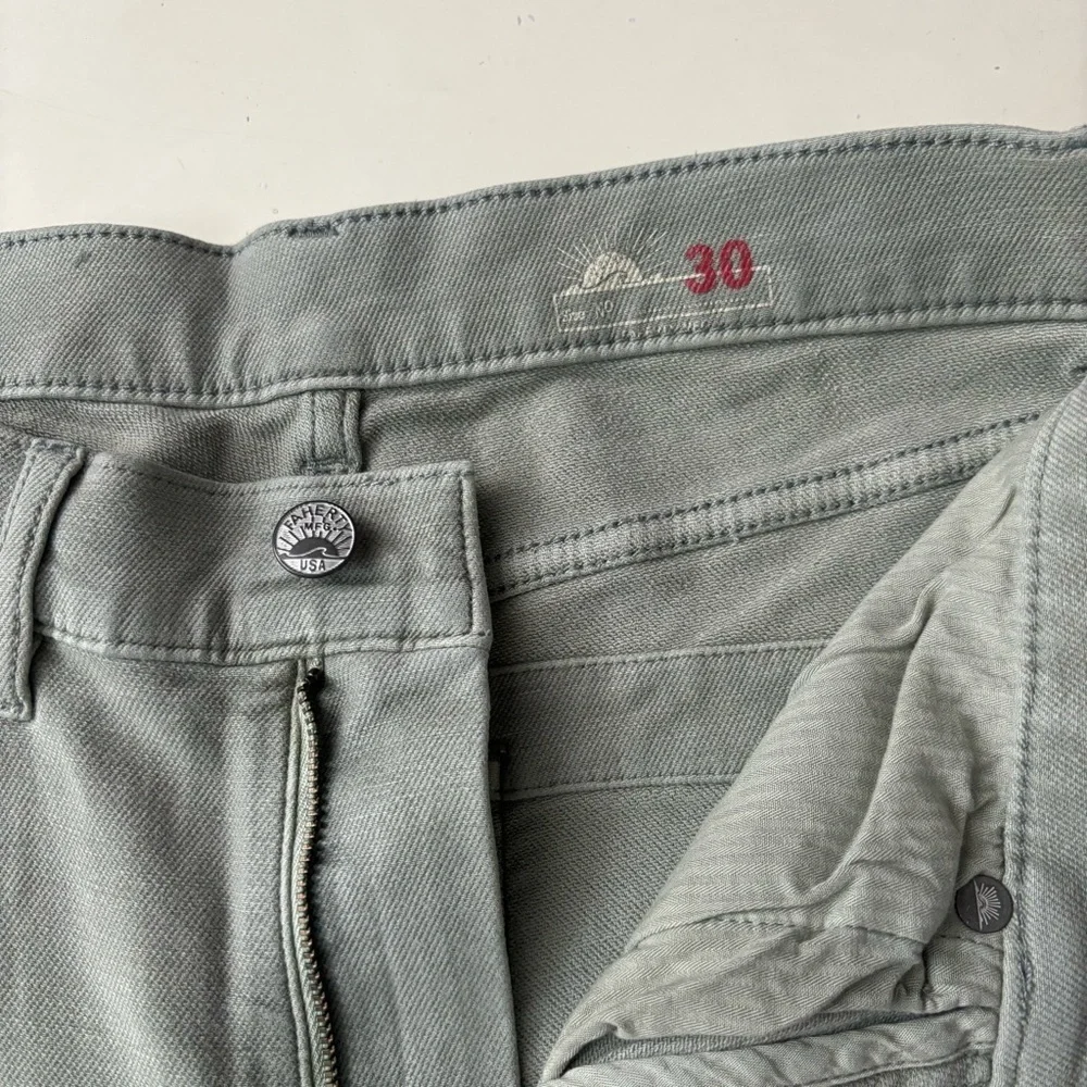 Faherty Stretch Terry 5-Pocket Pant Faded Olive Men’s 30x34 Slim Fit NWOT